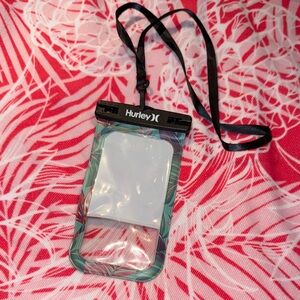 Hurley Tropical Waterproof Phone Case with Black Lanyard